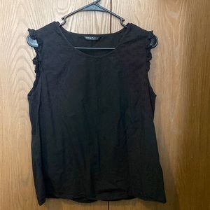 Black frilly top